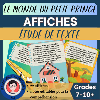 Preview of Le Petit Prince | Affiches | Posters | Reading comprehension | French