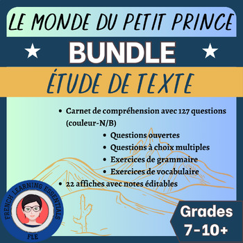 Preview of Le Petit Prince Bundle | Oral communication | Reading comprehension | French