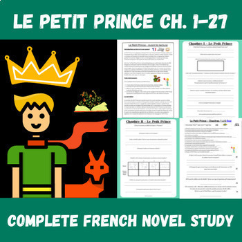 Preview of Le Petit Prince / The Little Prince -  French Novel Study / Étude du roman