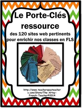 Preview of Le Porte-Clés Ressource des 120 sites web pour FLS - 120 Great sites for French