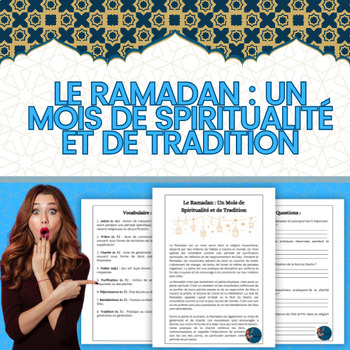 Preview of Le Ramadan | Un Mois de Spiritualité et de Tradition |French Worksheets
