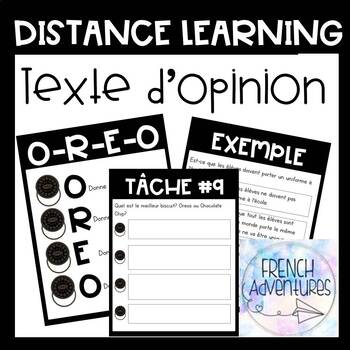 Preview of Le Texte d'Opinion - Distance Learning 