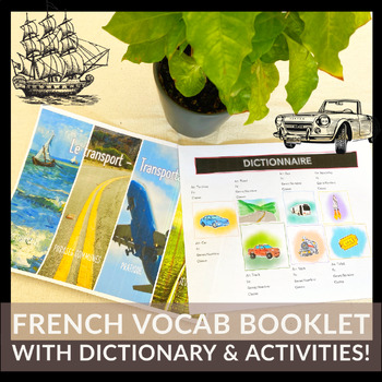 Preview of Le Transport - French Transportation Vocabulary Booklet for FSL and Immersion