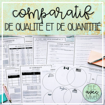 Preview of Le comparatif de quantité et de qualité - French Comparative Activities