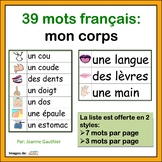 Le corps - French Vocabulary Word Wall of Body Parts
