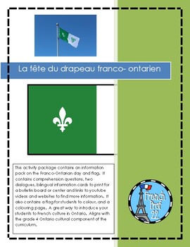 Preview of Le Jour Franco-Ontarien grade 4 french culture curriculum