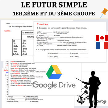 Preview of Le futur simple 1er,2ème et du 3ème groupe (Exercices) Conjugaison des verbes FR