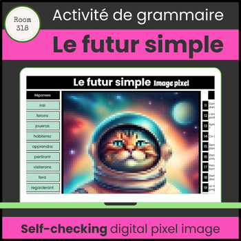 Preview of Le futur simple | Grammaire française | Practice | Pixel Art | Self-Checking