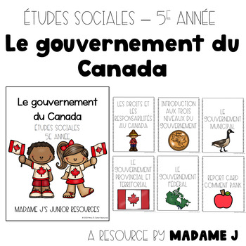 Preview of French Government of Canada BUNDLE - Gr 5 Social Studies