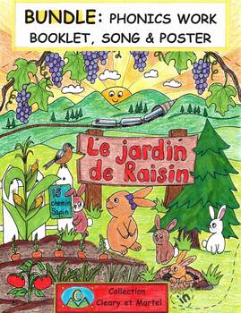 Preview of Le jardin de Raisin- BUNDLE- Workbooklet/ Song/ Poster- le son "in"