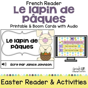 Preview of Le lapin de Pâques - French Easter Reader & Activities - Printable & Boom Cards