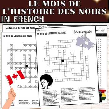 Preview of Le mois de l'histoire des Noirs Canadian Black History Month Activity In French