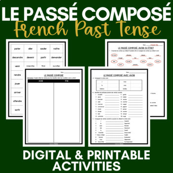Le Pass Compos French Past Tense Activities By Mme I S Resources