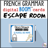 Le pluriel des noms BOOM Cards French grammar escape room