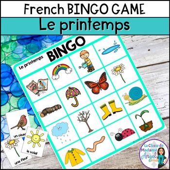 Preview of Le printemps - French Spring Vocabulary Bingo Game