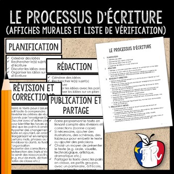 Preview of Le processus d'écriture / French Writing Process