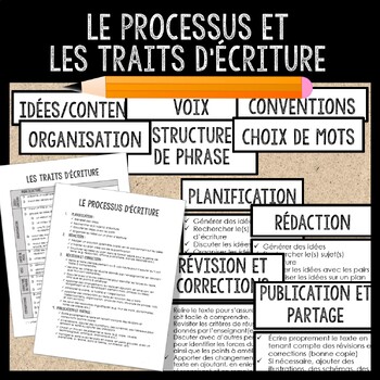 Preview of Le processus et les traits d'écriture / French Writing Process and Traits