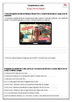 Preview of Le pronom Y - A2 - Compréhension orale