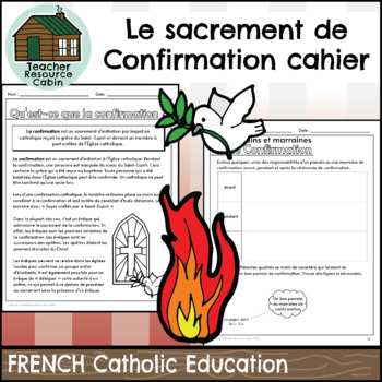 Preview of Le sacrement de Confirmation cahier (FRENCH Catholic Education)