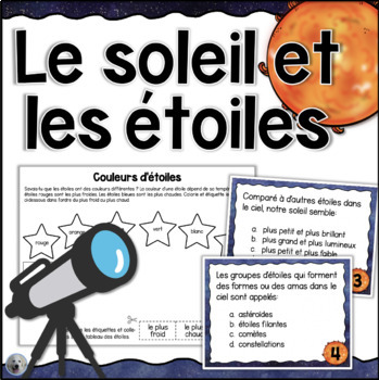 Preview of Le soleil et les étoiles - The Sun & Stars Science Activities in FRENCH