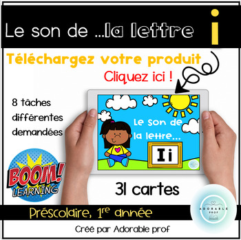 Preview of Le son des lettre...I/i- BOOM CARDS- Letter I/i