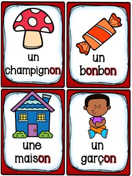 Le Son On Om 36 Cartes De Vocabulaire French Sounds By French Buzz