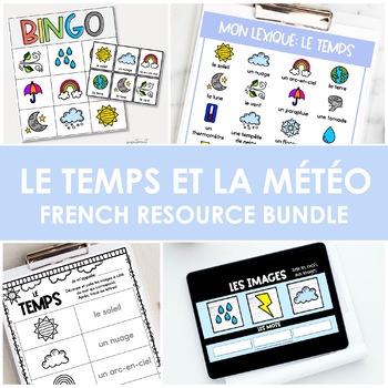 Preview of Le temps - French Weather Activities & Games Bundle - la météo