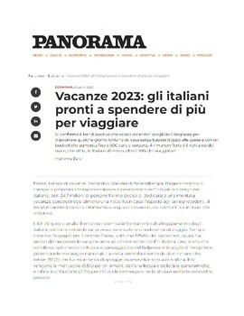 Preview of Le vacanze estive degli italiani AP ITALIAN Practice