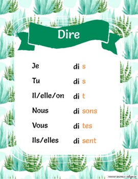Preview of Le verbe Dire - Étiquette et activité