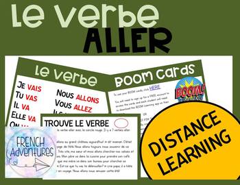 Preview of Le verbe aller (Distance Learning + Boom Cards!)