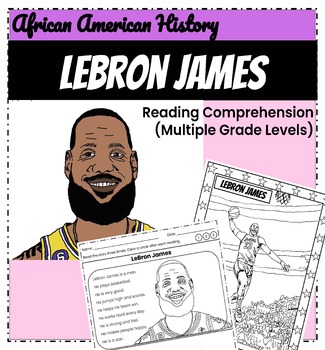 Preview of LeBron James: African American History Reading Comprehension - 4 grade levels