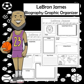Preview of LeBron James Biography Research Graphic Organizer
