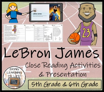 Preview of LeBron James Close Reading Comprehension Activity | 5th Grade & 6th Grade