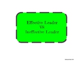 Leader Traits Effective and Ineffective Activity