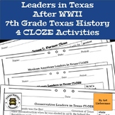 Leaders in Texas After WWII 4 CLOZES | 7th Grade | Texas History