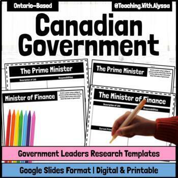 Preview of Leaders of Cabinet Research Project | Canadian Government Activity | Digital