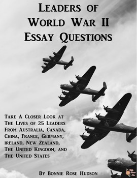 Preview of Leaders of World War II Essay Questions (Plus Easel Activity)