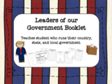 Leaders of our Government Booklet