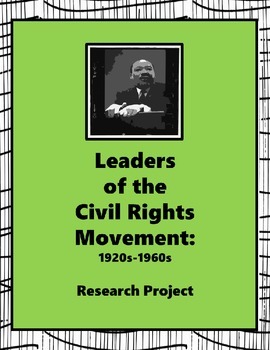 Preview of Leaders of the Civil Rights Movement: Research Project