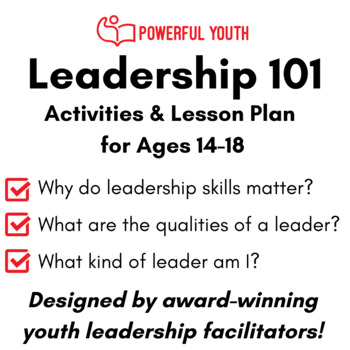 Preview of Leadership 101 *Lesson Plan w/ Activities* High School/IB CAS/Student Council
