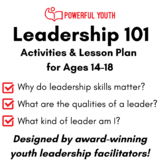 Leadership 101 *Lesson Plan w/ Activities* High School/IB 