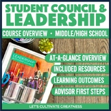 Leadership Student Council Course Overview and Suggested Calendar