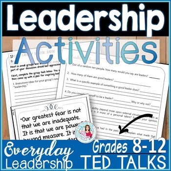 Preview of Leadership Activities | TED Talks Lesson | Classroom Management