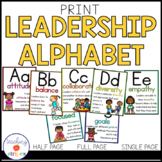 Leadership Alphabet- Print/Manuscript | Classroom Decor | 