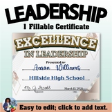Leadership Certificate/Award
