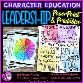 Preview of Leadership Character Education Social Emotional Learning Activities