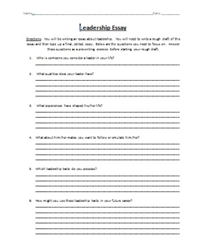 leadership essay questions