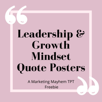 Preview of Leadership & Growth Mindset Quote Posters