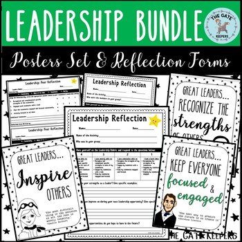 Preview of Leadership Reflection & Poster Set