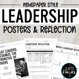 Leadership Reflection & Poster Set - Newspaper Inspired